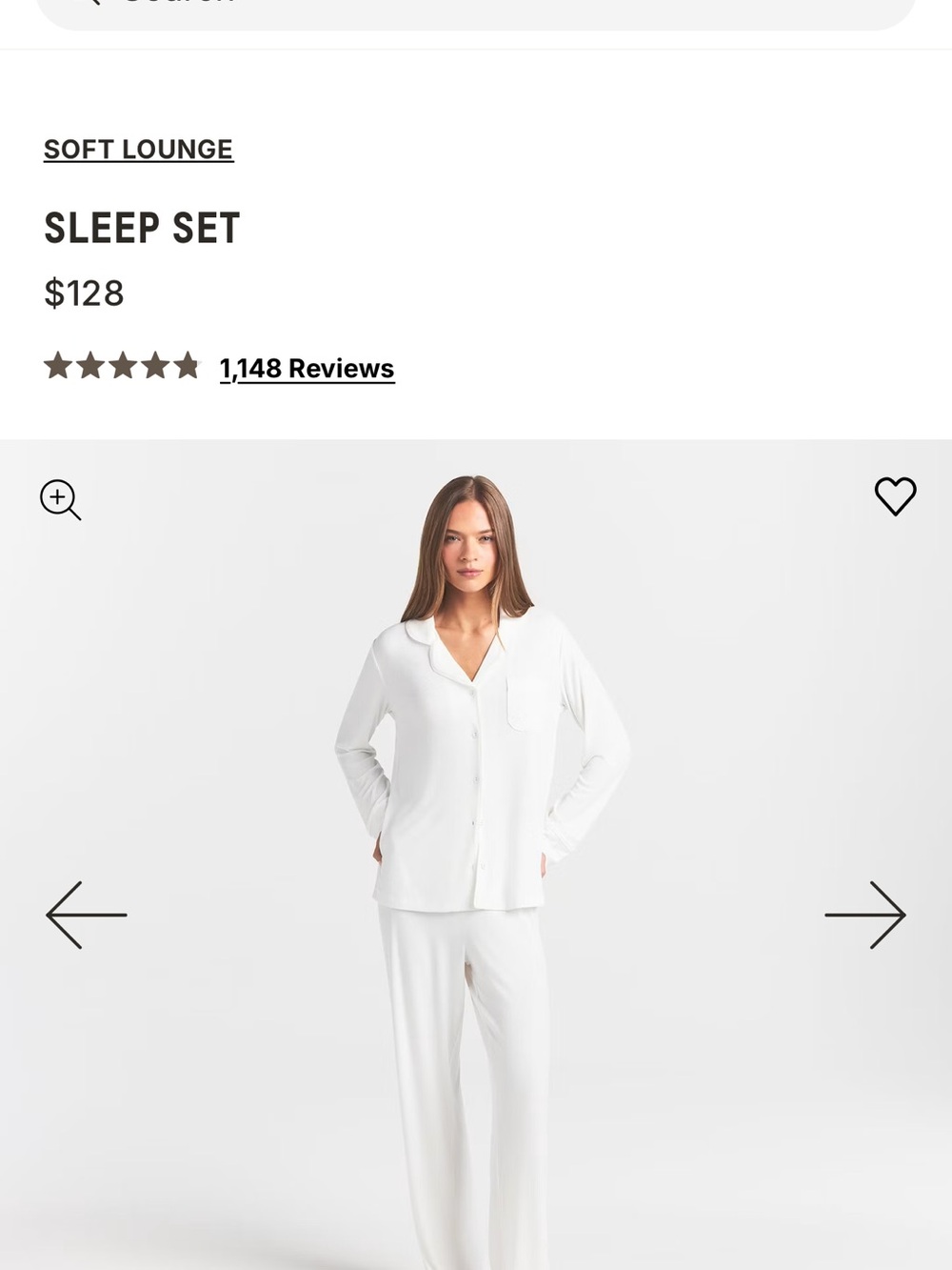 SKIMS White Soft Lounge Sleep Set